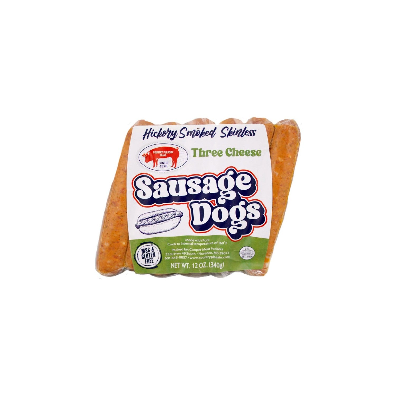 Three Cheese Sausage Dogs package